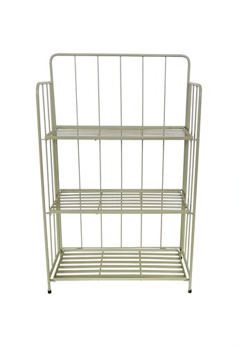 Plantenrek metaal 3-laags B 56 x D 28 x H 90 cm groen