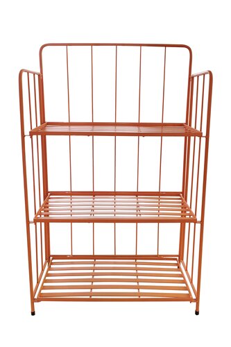 Plantenrek metaal 3-laags B 56 x D 28 x H 90 cm orange