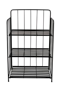Plantenrek metaal 3-laags B 56 x D 28 x H 90 cm zwart