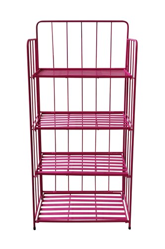 Plantenrek metaal 4-laags B 56 x D 28 x H 118 cm fuchsia