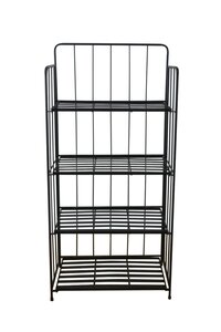 Plantenrek metaal 4-laags B 56 x D 28 x H 118 cm zwart