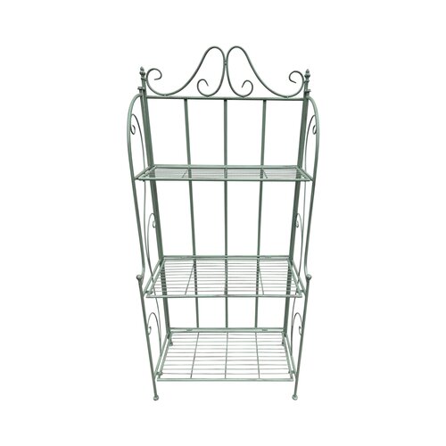 Plantenstand 3-laags 58 x 32 x 127 cm antiek groen