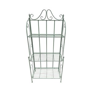 Plantenstand 3-laags 58 x 32 x 127 cm antiek groen