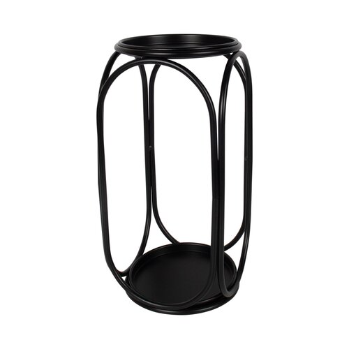 Plantentafel metaal D 20,5 x H 43 cm black