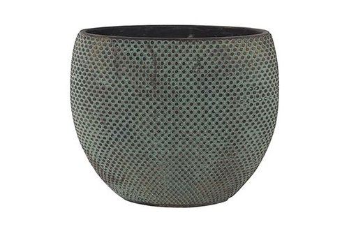 Planter Fay blue gold D29x16 H24