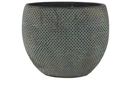 Planter Fay blue gold D36x20 H29