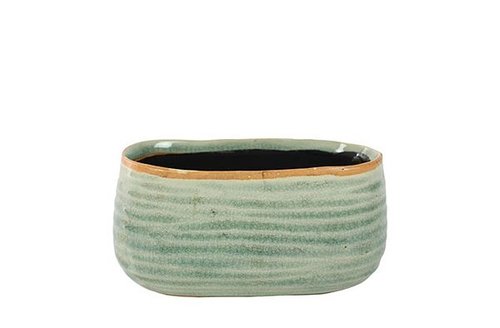 Planter Iris mint D15x8 H8