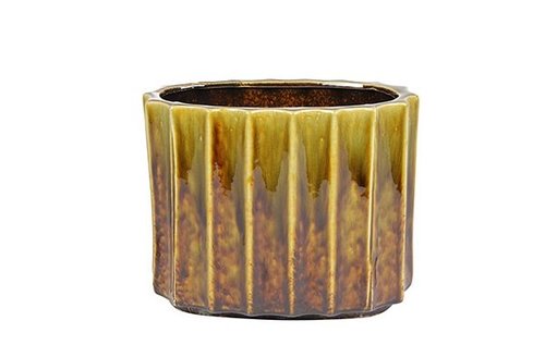 Planter Leoni geel D29x16 H24