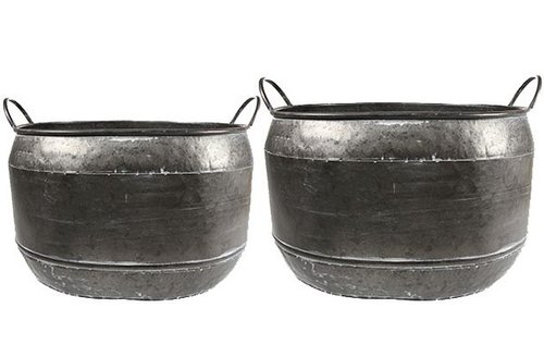 Planter Mason black D48x38 H28 S2