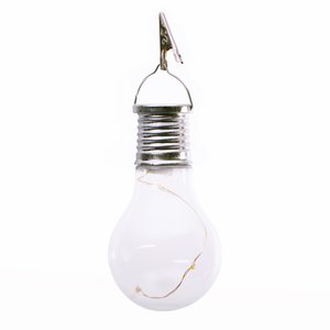 Solar lamp plastic met clip transparant - Ø 5,8 x H 13 cm - afbeelding 1
