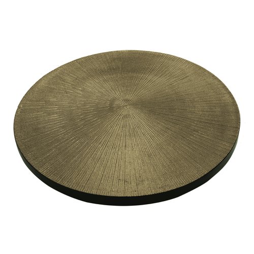 Plateau Brass antique - H 12 x D 47 cm - afbeelding 2