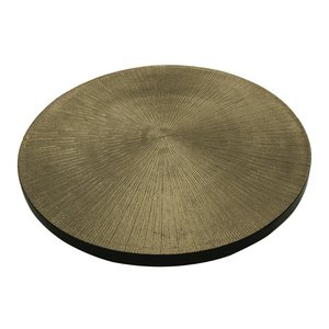 Plateau Brass antique - H 12 x D 47 cm - afbeelding 2