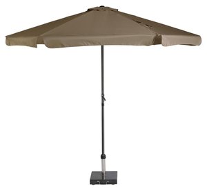 Platinum Middenstokparasol Antigua volant Ø 300 cm Taupe - afbeelding 1
