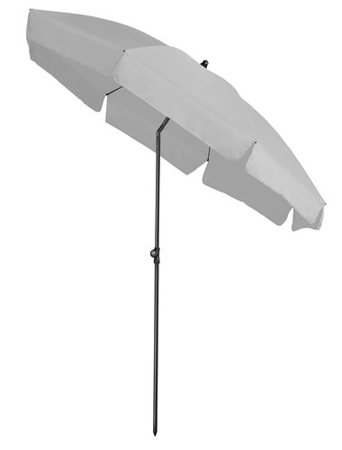 Platinum Middenstokparasol Aruba volant Ø 200 cm Lichtgrijs - afbeelding 2