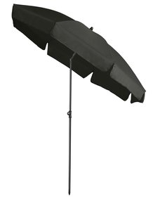 Platinum Middenstokparasol Aruba volant Ø 200 cm Zwart - afbeelding 2