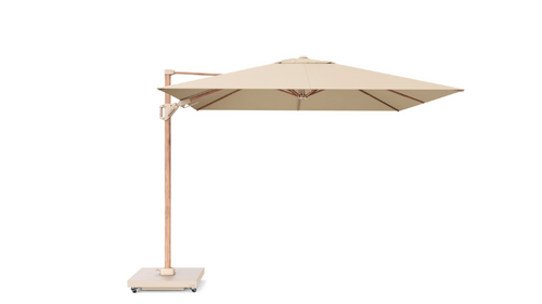 Platinum Zweefparasol Challenger T² Teak Look Premium 300x300 cm Champagne - afbeelding 2