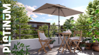 Platinum Stokparasol Lisboa Ø 250 cm Lichtgrijs - afbeelding 4