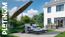 Platinum Stokparasol Lisboa Ø 250 cm Lichtgrijs - afbeelding 3