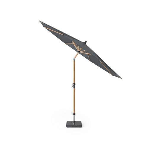 Platinum Stokparasol Riva Teak look Ø 300 cm Antraciet - afbeelding 1