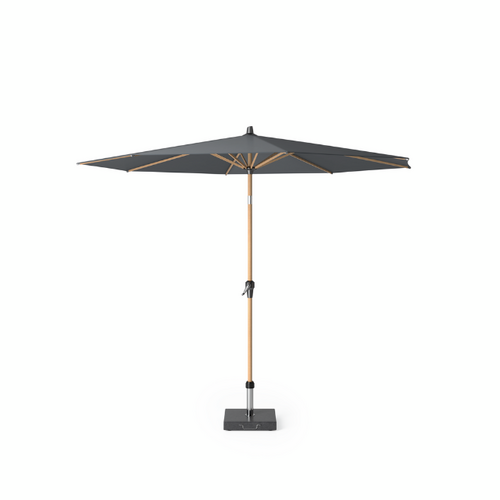 Platinum Stokparasol Riva Teak look Ø 300 cm Antraciet - afbeelding 2