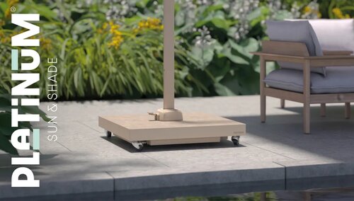Platinum Sun & Shade vulbare parasolvoet Ceramica Sandstone - 90 kg - afbeelding 4