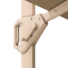 Platinum Zweefparasol Challenger T¹ Premium Sandstone 400x300 cm Champagne - afbeelding 6