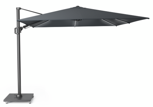 Platinum Zweefparasol Challenger T² Glow 300x300 cm Antraciet - afbeelding 1