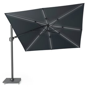 Platinum zweefparasol Challenger T² Glow 300x300 antraciet - afbeelding 2