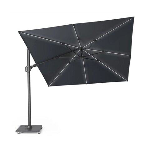 Platinum zweefparasol Challenger T² Glow 300x300 antraciet - afbeelding 3