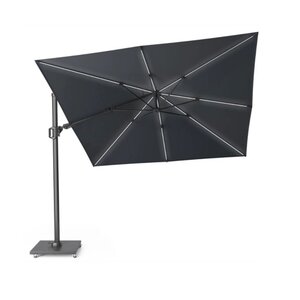 Platinum zweefparasol Challenger T² Glow 300x300 antraciet - afbeelding 3