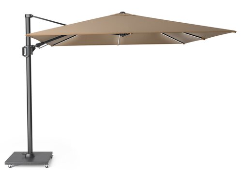 Platinum zweefparasol Challenger T² Glow 300x300 taupe - afbeelding 3