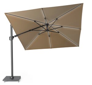 Platinum zweefparasol Challenger T² Glow 300x300 taupe