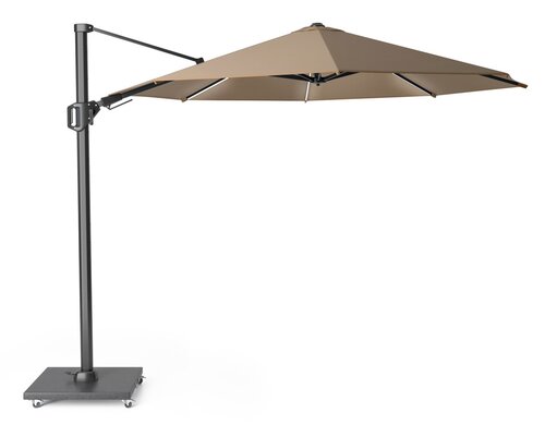 Platinum zweefparasol Challenger T² Glow ø350 taupe - afbeelding 2