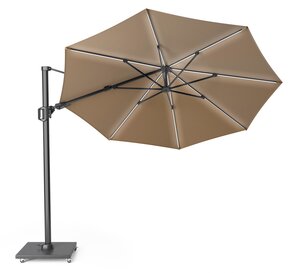 Platinum zweefparasol Challenger T² Glow ø350 taupe - afbeelding 1