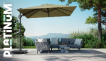 Platinum Zweefparasol Challenger T² Premium 300x300 cm Lush Green - afbeelding 5