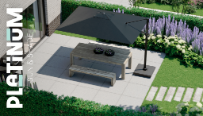 Platinum Zweefparasol Challenger T² Premium 260x350 cm Faded Black - afbeelding 5