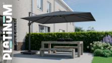 Platinum Zweefparasol Challenger T² Premium 260x350 cm Faded Black - afbeelding 4