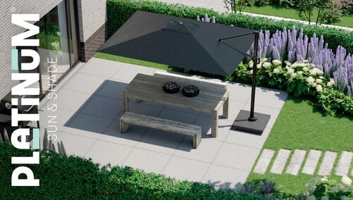 Platinum zweefparasol Challenger T² premium 260x350 Manhattan - afbeelding 6