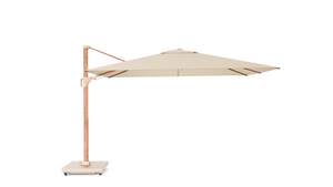 Platinum Zweefparasol Challenger T² Premium Teak Look 260x350 cm Champagne - afbeelding 2