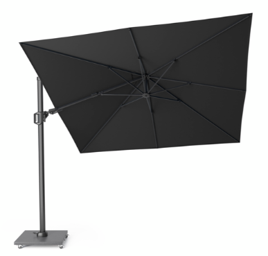 Platinum Zweefparasol Challenger T² Premium 300x300 cm Faded Black - afbeelding 1
