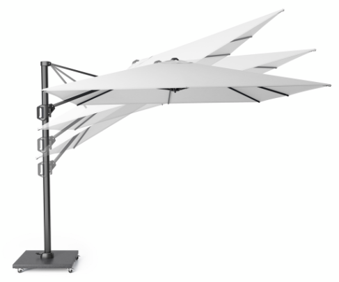 Platinum Zweefparasol Platinum Challenger T¹ Premium Teak Look 400x300 cm Champagne - afbeelding 5