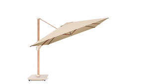 Platinum Zweefparasol Platinum Challenger T¹ Premium Teak Look 400x300 cm Champagne - afbeelding 2