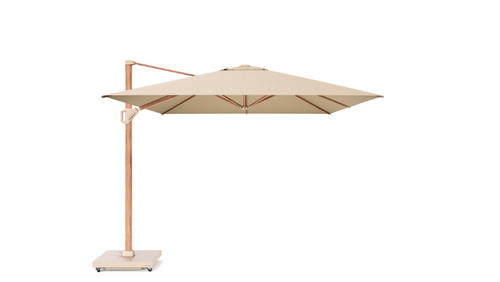 Platinum Zweefparasol Platinum Challenger T¹ Premium Teak Look 400x300 cm Champagne - afbeelding 1