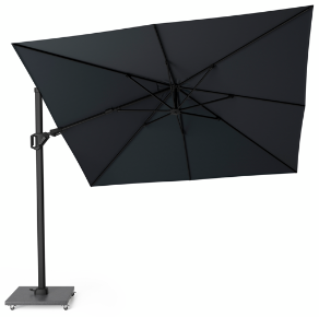 Platinum Zweefparasol Challenger T² Premium 300x300 cm Jet Black - afbeelding 1