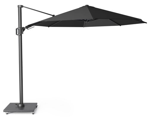 Platinum zweefparasol Challenger T² premium ø350 Faded black - afbeelding 3