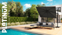 Platinum Zweefparasol Challenger T² Premium 350x260 cm Jet Black - afbeelding 3