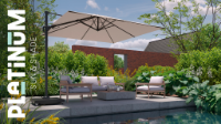 Platinum Zweefparasol Challenger T² Premium 350x260 cm Champagne - afbeelding 4