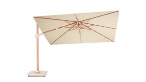 Platinum zweefparasol Challenger T² premium Teak look 260x350 Champagne - afbeelding 1