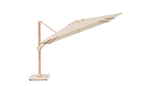 Platinum zweefparasol Challenger T² premium Teak look 260x350 Champagne - afbeelding 4