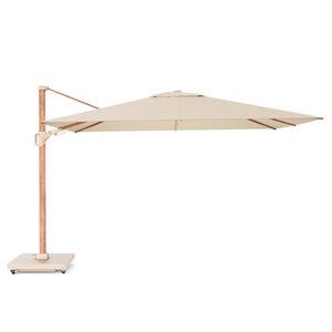 Platinum zweefparasol Challenger T² premium Teak look 260x350 Champagne - afbeelding 2